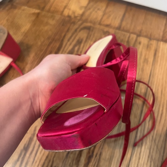 Reformation Magda Ankle Tie Heels - Picture 5 of 7